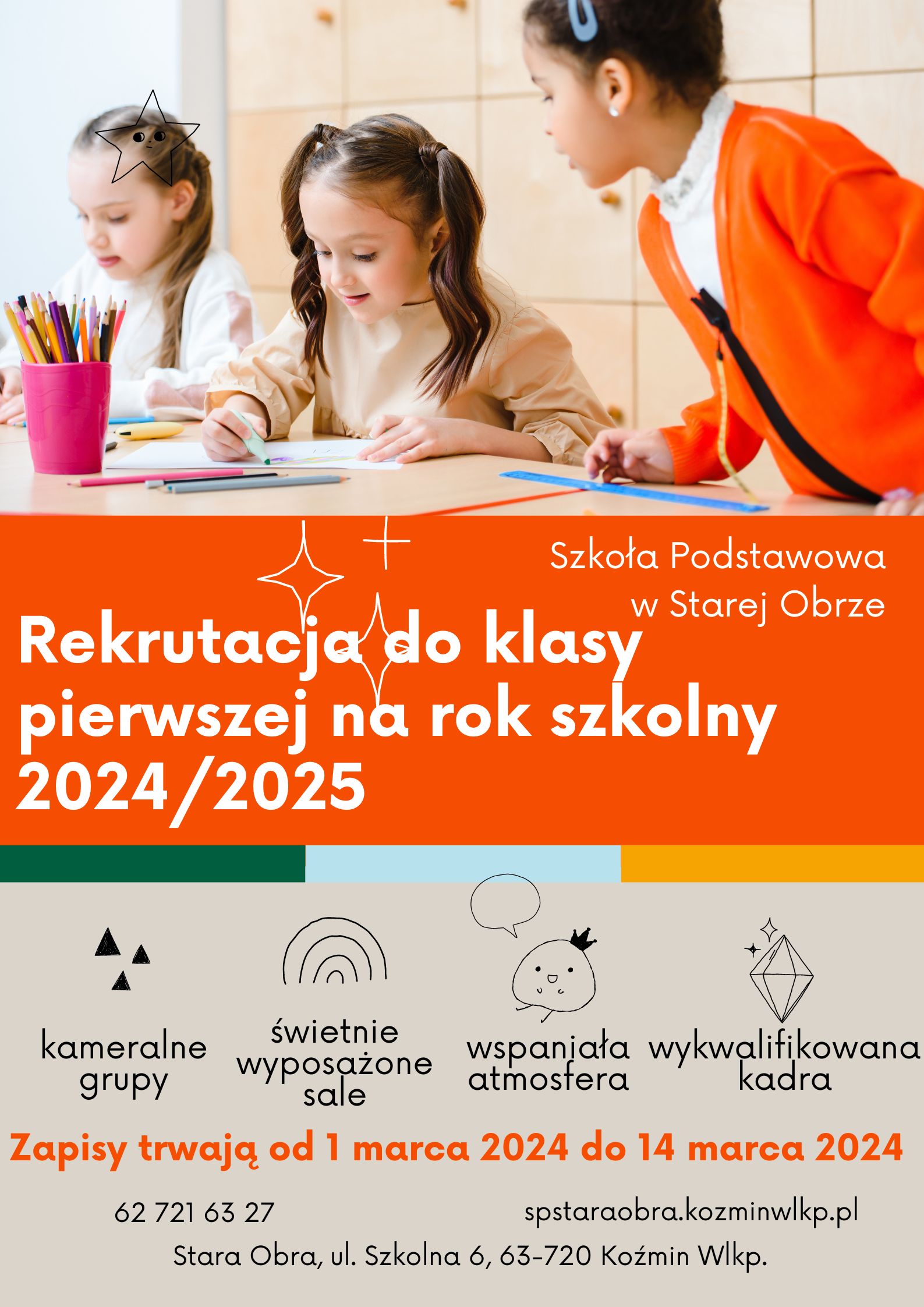 Rekrutacja do klasy pierwszej na rok szkolny 2024/2025